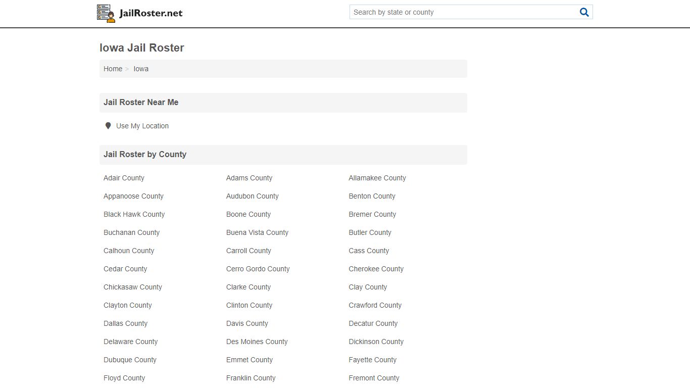 Iowa Jail Roster